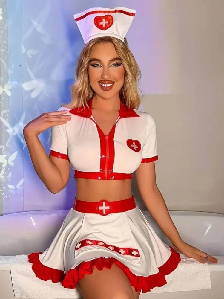 WHITE SEXY NURSE UNIFORM