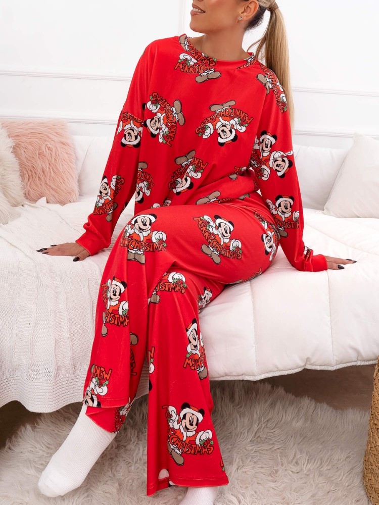 VELVET PYJAMAS - MICKEY RED