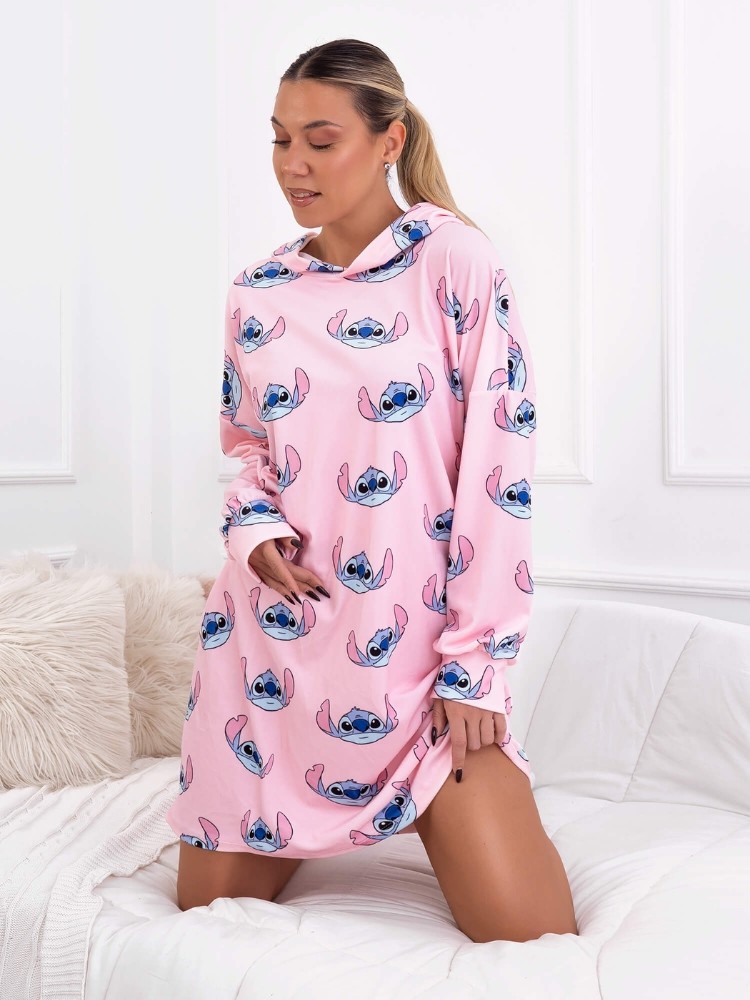 PINK VELVET NIGHTY - STITCH